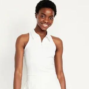 🆕Active White Sleeveless Collared Top Sz 3X NWT